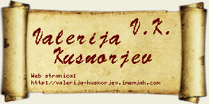 Valerija Kušnorjev vizit kartica